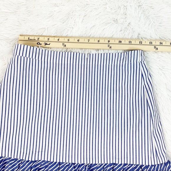 J crew stripe tiered ruffle colorblock midi skirt - Picture 4 of 8